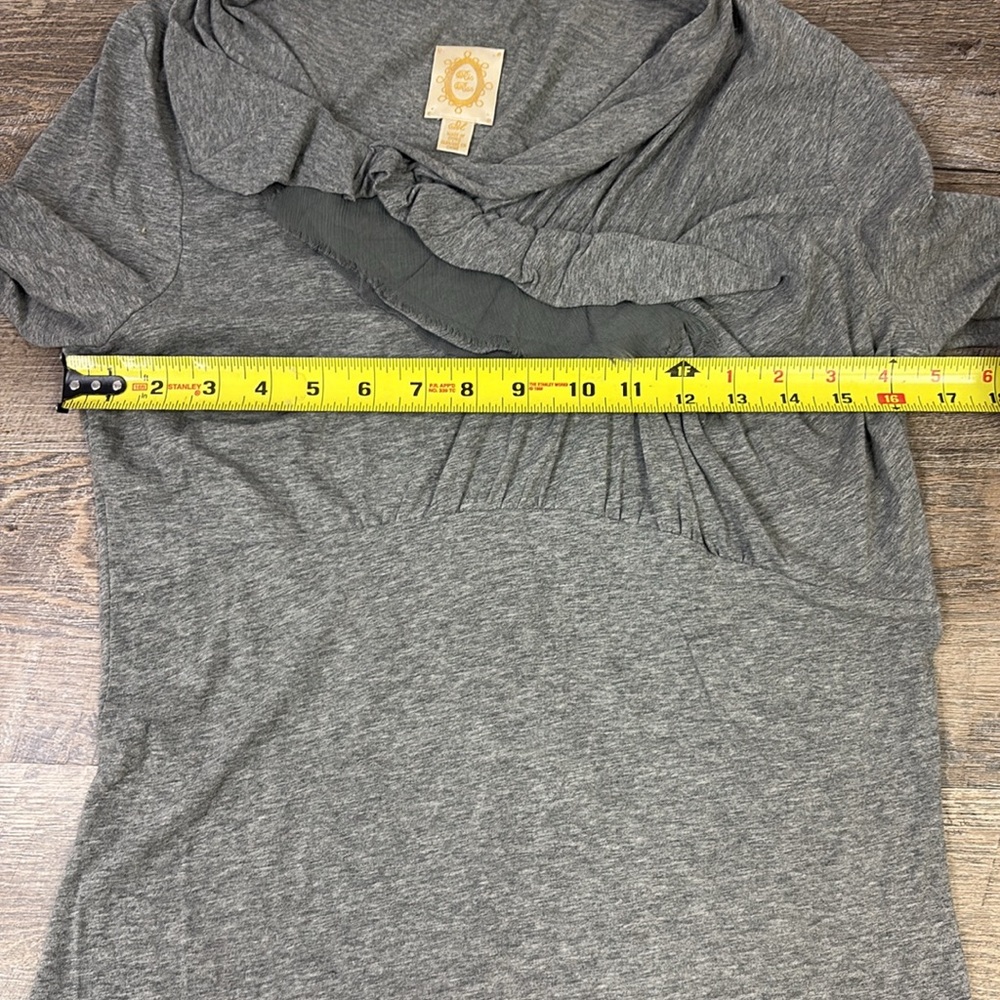 Anthropologie Ric Rac Ruffle Cowl Neck Top Size Medium - Picture 7 of 8